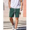 COOFANDY Men’s Sweat Shorts 9″ Drawstring Elastic Waist Gym Workout Shorts Casual Athletic Jogger Knit Shorts with Pockets(Teal)