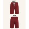 COOFANDY Men’s Sweat Shorts 9″ Drawstring Elastic Waist Gym Workout Shorts Casual Athletic Jogger Knit Shorts with Pockets(Wine Red)