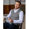 COOFANDY Men’s Sweater Vest V Neck Slim Fit Cable Knitted Sleeveless Pullover Sweater