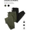 COOFANDY Men’s Sweatpants Joggers Workout Casual Athletic Gym Pants Lightweight Elastic Wasit Sweatpants with Pockets(2 Pack: Black/Army Green)