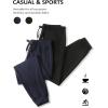 COOFANDY Men’s Sweatpants Joggers Workout Casual Athletic Gym Pants Lightweight Elastic Wasit Sweatpants with Pockets(2 Pack: Black/Navy Blue)