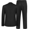 COOFANDY Men’s Wedding Suits 2 Piece Tuxedo Jacket One Button Peak Lapel Suit Jacket Dress Pants for Dinner,Prom,Party(Black)