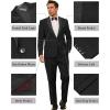 COOFANDY Men’s Wedding Suits 2 Piece Tuxedo Jacket One Button Peak Lapel Suit Jacket Dress Pants for Dinner,Prom,Party(Black)