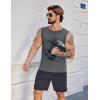 COOFANDY Men’s Workout Tank Tops 1/2 Pack Dry Fit Sleeveless Muscle Gym Shirts Stretch Bodybuilding Tee(Black+dark Grey)