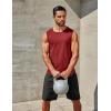 COOFANDY Men’s Workout Tank Tops 1/2 Pack Dry Fit Sleeveless Muscle Gym Shirts Stretch Bodybuilding Tee(Wine Red)
