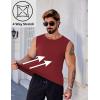 COOFANDY Men’s Workout Tank Tops 1/2 Pack Dry Fit Sleeveless Muscle Gym Shirts Stretch Bodybuilding Tee(Wine Red)