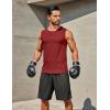 COOFANDY Men’s Workout Tank Tops 1/2 Pack Dry Fit Sleeveless Muscle Gym Shirts Stretch Bodybuilding Tee(Wine Red)