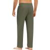 COOFANDY Men’s Yoga Pants Casual Elastic Waist Drawstring Jogger Sweatpants Open Bottom Lounge Pants(Army Green)