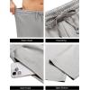 COOFANDY Men’s Yoga Pants Casual Elastic Waist Drawstring Jogger Sweatpants Open Bottom Lounge Pants(Light Grey)