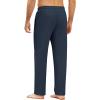 COOFANDY Men’s Yoga Pants Casual Elastic Waist Drawstring Jogger Sweatpants Open Bottom Lounge Pants(Navy Blue)