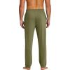 COOFANDY Men’s Yoga Sweatpants Lightweight Open Bottom Lounge Pants Casual Drawstring Sweat Pants with Pockets(Army Green)
