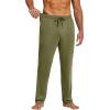 COOFANDY Men’s Yoga Sweatpants Lightweight Open Bottom Lounge Pants Casual Drawstring Sweat Pants with Pockets(Army Green)