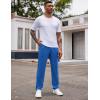 COOFANDY Men’s Yoga Sweatpants Lightweight Open Bottom Lounge Pants Casual Drawstring Sweat Pants with Pockets(Blue)