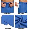 COOFANDY Men’s Yoga Sweatpants Lightweight Open Bottom Lounge Pants Casual Drawstring Sweat Pants with Pockets(Blue)