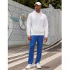 COOFANDY Men’s Yoga Sweatpants Lightweight Open Bottom Lounge Pants Casual Drawstring Sweat Pants with Pockets(Blue)