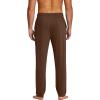 COOFANDY Men’s Yoga Sweatpants Lightweight Open Bottom Lounge Pants Casual Drawstring Sweat Pants with Pockets(Brown)
