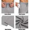 COOFANDY Men’s Yoga Sweatpants Lightweight Open Bottom Lounge Pants Casual Drawstring Sweat Pants with Pockets(Light Grey)