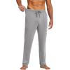 COOFANDY Men’s Yoga Sweatpants Lightweight Open Bottom Lounge Pants Casual Drawstring Sweat Pants with Pockets(Light Grey)