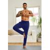 COOFANDY Men’s Yoga Sweatpants Lightweight Open Bottom Lounge Pants Casual Drawstring Sweat Pants with Pockets(Navy Blue)