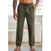 COOFANDY Men’s Yoga Sweatpants Open Bottom Lightweight Sweat Pants Drawstring Athletic Lounge Pants with Pockets(Army Green)