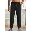 COOFANDY Men’s Yoga Sweatpants Open Bottom Lightweight Sweat Pants Drawstring Athletic Lounge Pants with Pockets(Black)