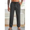 COOFANDY Men’s Yoga Sweatpants Open Bottom Lightweight Sweat Pants Drawstring Athletic Lounge Pants with Pockets(Dark Gray)
