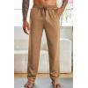 COOFANDY Men’s Yoga Sweatpants Open Bottom Lightweight Sweat Pants Drawstring Athletic Lounge Pants with Pockets(Khaki)