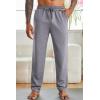 COOFANDY Men’s Yoga Sweatpants Open Bottom Lightweight Sweat Pants Drawstring Athletic Lounge Pants with Pockets(Light Gray)