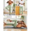 COOFANDY Men’s Yoga Sweatpants Open Bottom Lightweight Sweat Pants Drawstring Athletic Lounge Pants with Pockets(Light Green)
