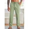 COOFANDY Men’s Yoga Sweatpants Open Bottom Lightweight Sweat Pants Drawstring Athletic Lounge Pants with Pockets(Light Green)