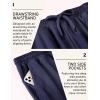 COOFANDY Men’s Yoga Sweatpants Open Bottom Lightweight Sweat Pants Drawstring Athletic Lounge Pants with Pockets(Navy Blue)