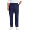 COOFANDY Men Casual Cotton Pants Classic Fit Stretch Chino Pant Flat Front Wrinkle-Free Pants(Navy Blue)