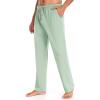 COOFANDY Men Cotton Yoga Pants Casual Sweatpants Jogger Open Bottom Lounge Pants with Pockets(Light Green)