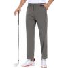 COOFANDY Men Golf Stretch Pant Casual Slim Fit Pant Lightweight Sweatpants with Pocket(Dark Grey)