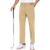 COOFANDY Men Golf Stretch Pant Casual Slim Fit Pant Lightweight Sweatpants with Pocket(Khaki)