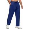 COOFANDY Men Jogger Yoga Sweatpants Casual Athletic Elastic Waist Pants Open Bottom Trouser Jersey Knit Pants with Pockets(Navy Blue)