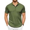 COOFANDY Men Polo Shirts Short Sleeve Quick Drying Athletic Collared Golf Shirts Moisture Wicking Tees(Army Green)