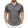 COOFANDY Men Polo Shirts Short Sleeve Quick Drying Athletic Collared Golf Shirts Moisture Wicking Tees(Dark Grey)