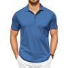 COOFANDY Men Polo Shirts Short Sleeve Quick Drying Athletic Collared Golf Shirts Moisture Wicking Tees(Navy)