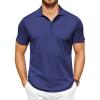 COOFANDY Men Polo Shirts Short Sleeve Quick Drying Athletic Collared Golf Shirts Moisture Wicking Tees(Navy Blue)