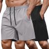 COOFANDY Men’s 7″ Gym Workout Shorts 2 Pack Quick Dry Athletic Shorts Training Running Shorts with Pocket