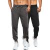 COOFANDY Men’s Athletic Joggers Casual Gym Sweatpants Workout Running Track Pants with Pockets(2 Pack: Black/Dark Grey)