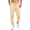 COOFANDY Men’s Athletic Joggers Casual Gym Sweatpants Workout Running Track Pants with Pockets(Light Yellow)