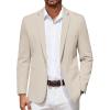 COOFANDY Men’s Blazer Casual Suit Jacket Slim Fit One Button Sport Coats Lightweight Sports Jacket(Beige)