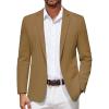 COOFANDY Men’s Blazer Casual Suit Jacket Slim Fit One Button Sport Coats Lightweight Sports Jacket(Brown)