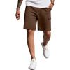 COOFANDY Men’s Cargo Shorts 9″ Relaxed Fit Casual Shorts Internal Drawstring Outdoor Hiking Shorts with Multi Pockets(Brown)