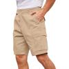 COOFANDY Men’s Cargo Shorts Loose Fit Casual Cotton Work Shorts Outdoor Hiking Pants with Multi Pockets(Khaki)
