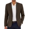 COOFANDY Men’s Casual Blazer Slim Fit Lightweight Sport Coat One Button Suit Jacket(Dark Brown)