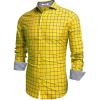 COOFANDY Men’s Casual Dress Shirt Long Sleeve Casual Shirt for Men Button Down Office Shirt(Gold Yellow)