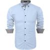 COOFANDY Men’s Casual Dress Shirt Long Sleeve Casual Shirt for Men Button Down Office Shirt(Light Blue)